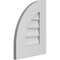 Ekena Millwork Quarter Round Top Left Surface Mount PVC Gable Vent w/ 3-1/2"W x 1"P Standard Frame, 14"W x 18"H GVPQL14X1801SN - alternate 4